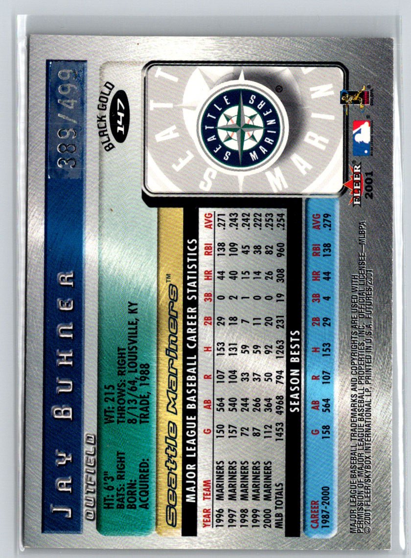 2001 Fleer Futures #147 Jay Buhner Black Gold #/499 F21