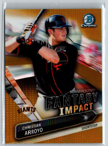 2016 Bowman Chrome #BSI-CA Christian Arroyo Fantasy Impact Gold #/50 F21