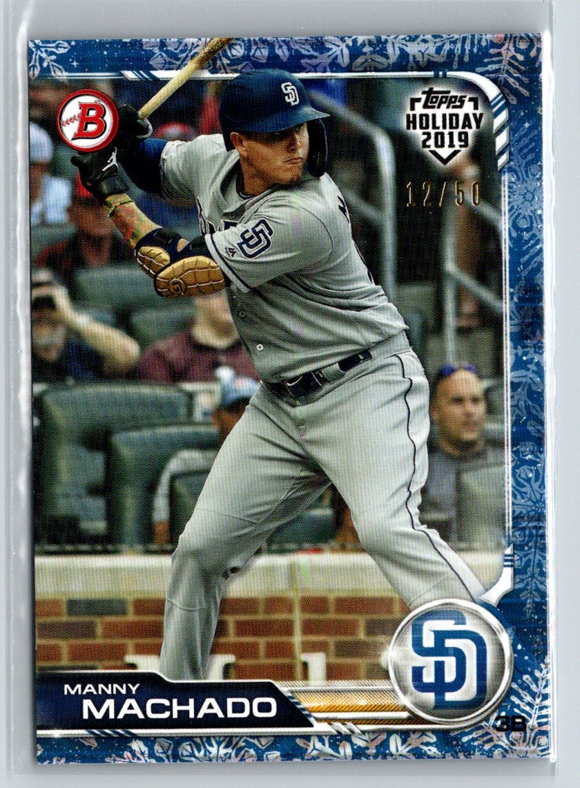 2019 Topps Bowman Holiday #TH-MMA Manny Machado White #/50 F23