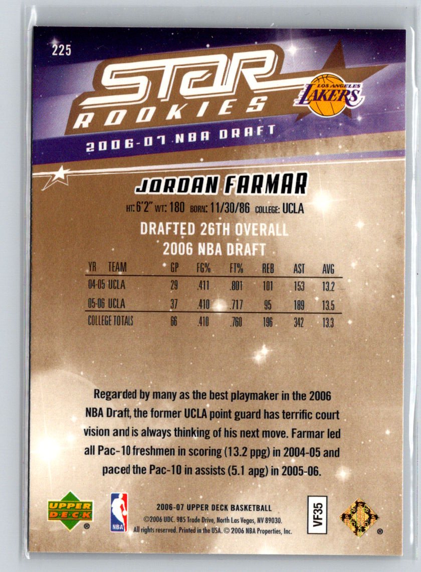 2006-07 Upper Deck #225 Jordan Farmar F23