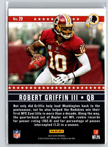 2013 Panini Elite #19 Robert Griffin III Starstruck Gold #/49 F23