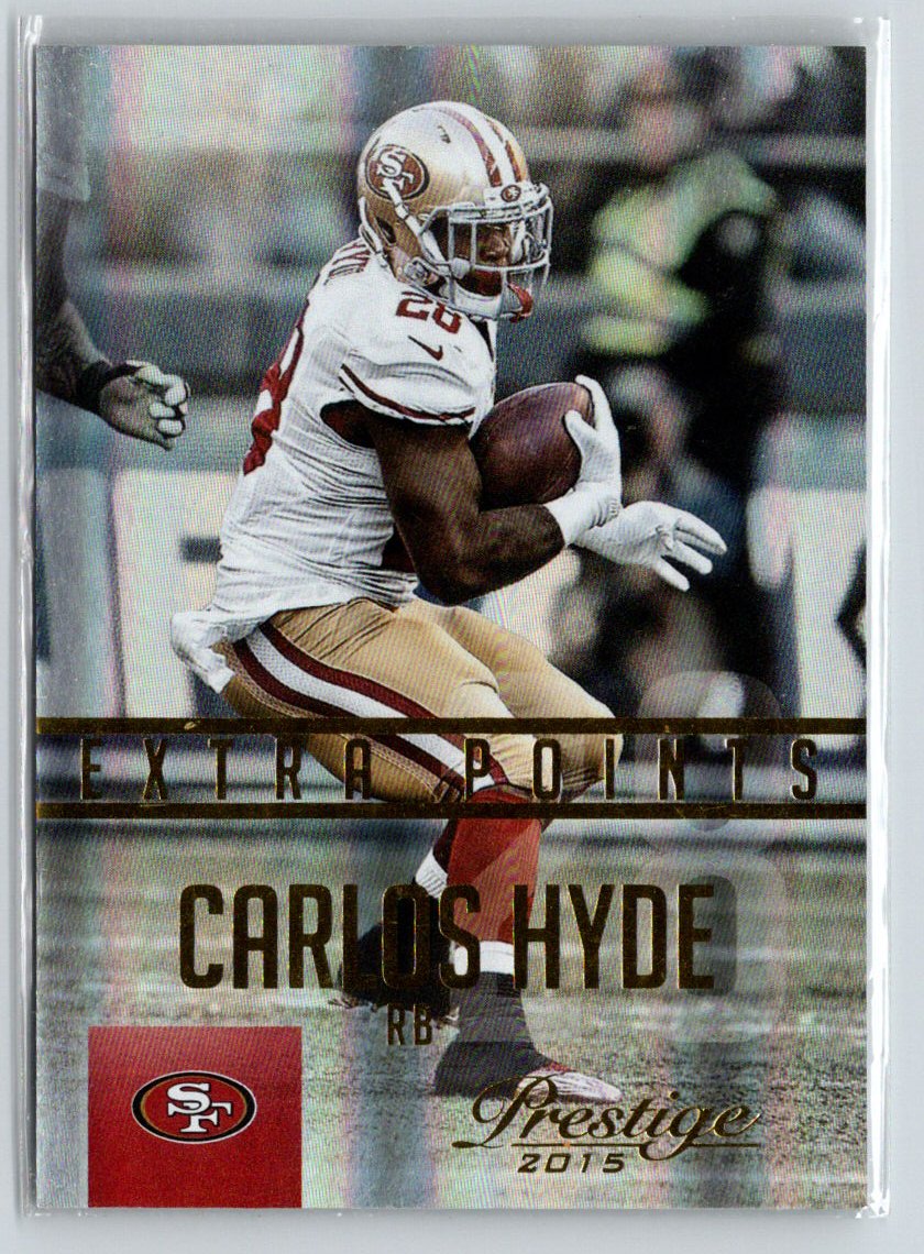 2015 Panini Prestige #198 Carlos Hyde Extra Points Gold #/50 F24