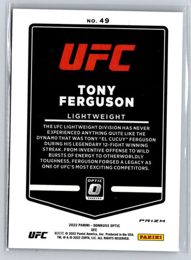 2022 Donruss Optic UFC #49 Tony Ferguson Blue Velocity F24