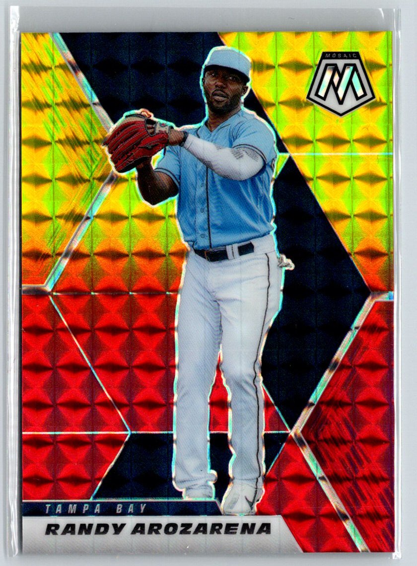2021 Panini Mosaic #25 Randy Arozarena Choice Fusion Red & Yellow #/64 F24