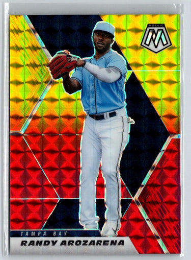 2021 Panini Mosaic #25 Randy Arozarena Choice Fusion Red & Yellow #/64 F24