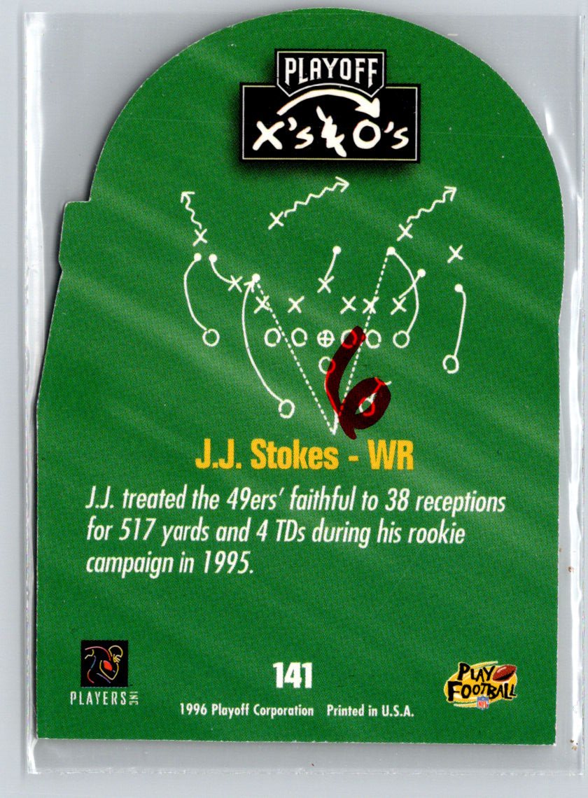 1996 Playoff Prime #141 J.J. Stokes X's and O's F24