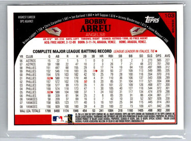 2009 Topps Chrome #103 Bobby Abreu Refractors F25