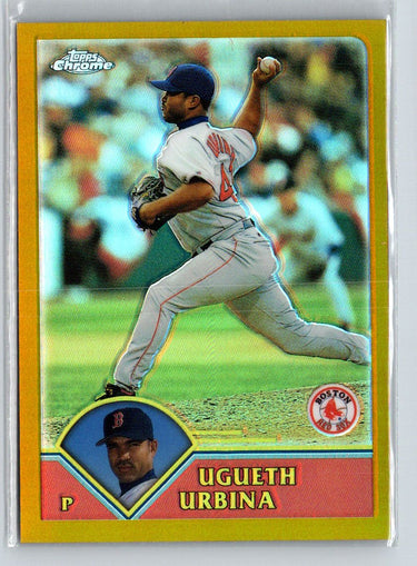 2003 Topps Chrome #185 Ugueth Urbina Gold Refractors #/449 F25