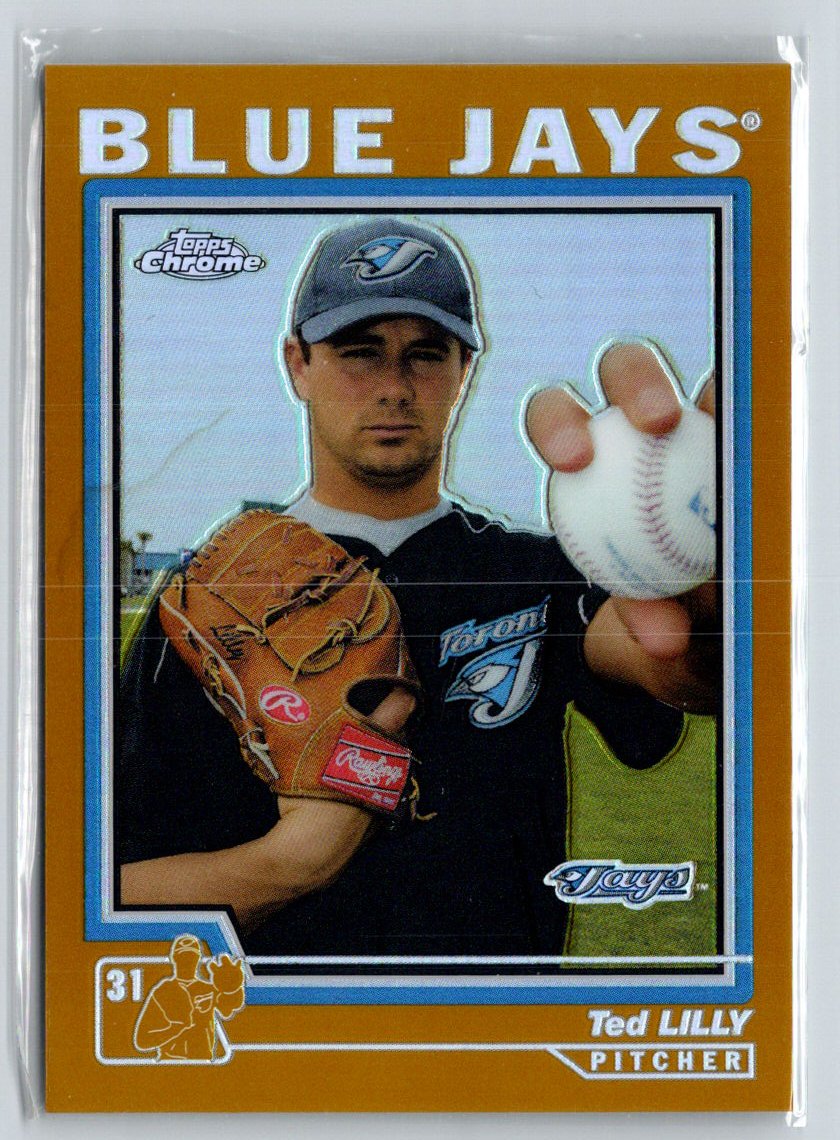 2004 Topps Chrome #351 Ted Lilly Gold Refractors F25