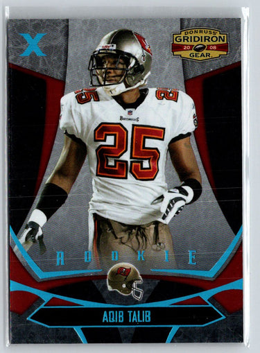 2008 Donruss Gridiron Gear #108 Aqib Talib Platinum Holofoil #/25 F25
