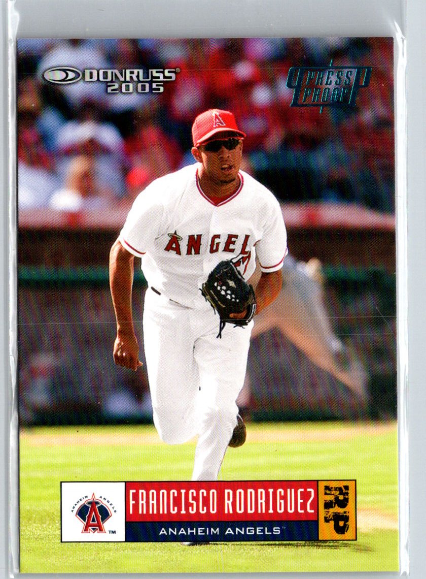 2005 Donruss #75 Francisco Rodriguez Press Proofs Blue #/100 F25
