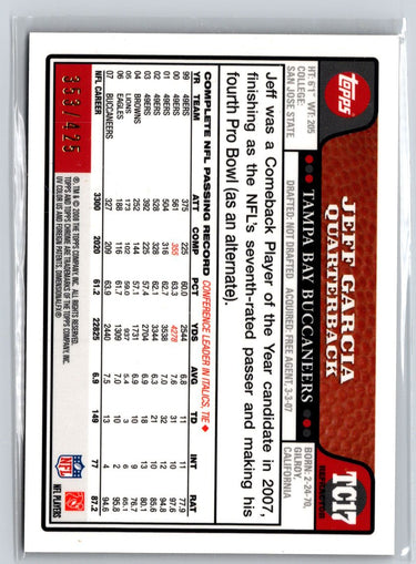2008 Topps Chrome #TC17 Jeff Garcia Copper Refractors #/425 F25
