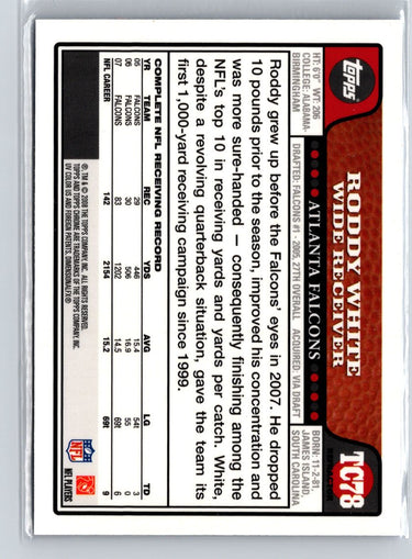 2008 Topps Chrome #TC78 Roddy White Blue Refractors F25