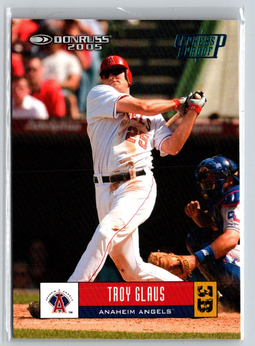 2005 Donruss #82 Troy Glaus Press Proofs Blue #/100 F26