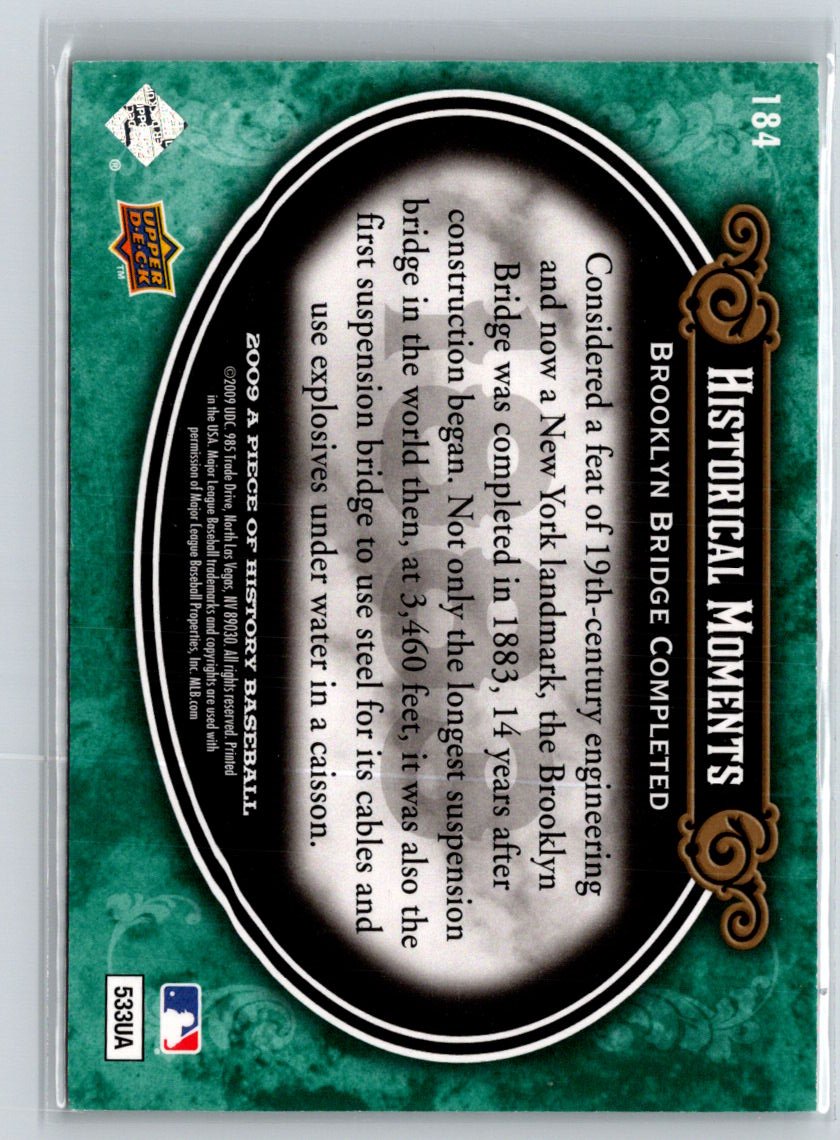 2009 Upper Deck A Piece of History Brooklyn Bridge Green #/150 F27