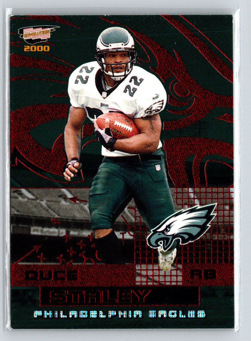 2000 Pacific Revolution #72 Duce Staley Red #/99 F27