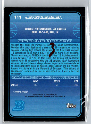 2006-07 Bowman #111 John Wooden F28