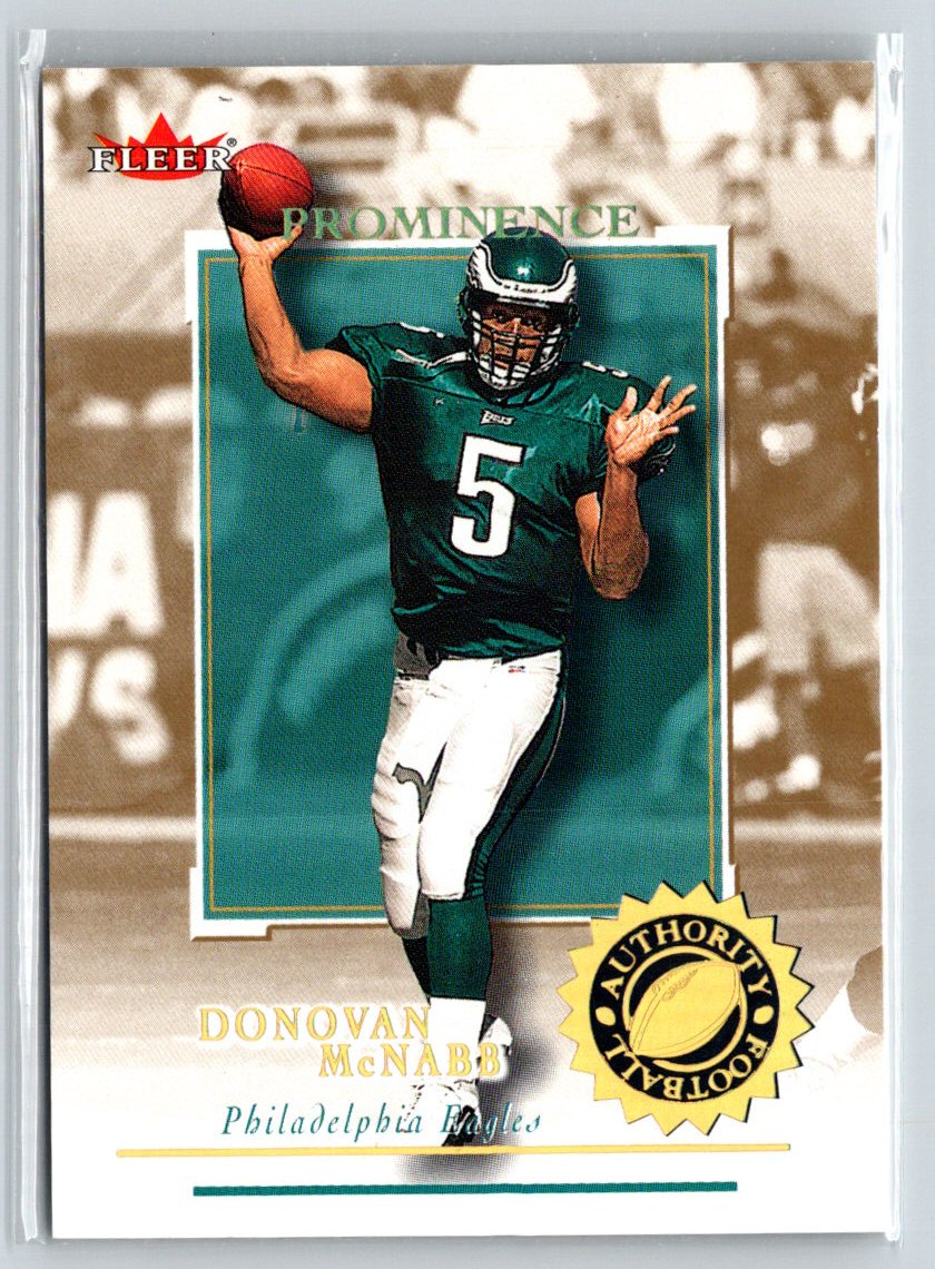 2001 Fleer Authority #23 Donovan McNabb Prominence SN125 #/125 F28