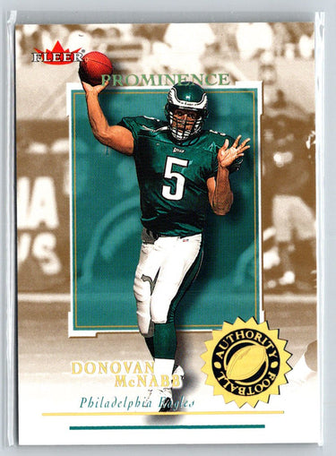 2001 Fleer Authority #23 Donovan McNabb Prominence SN125 #/125 F28