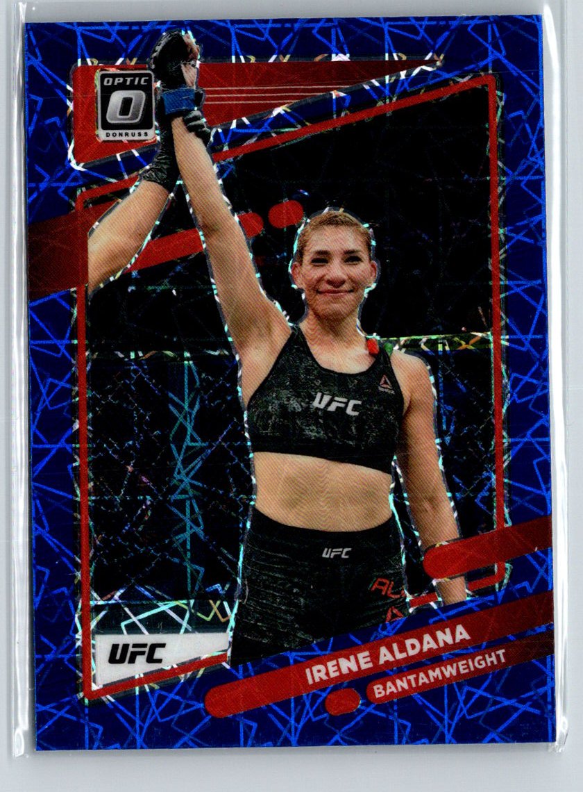 2022 Donruss Optic UFC #35 Irene Aldana Blue Velocity F29