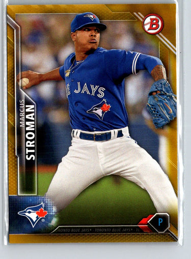 2016 Bowman #113 Marcus Stroman Gold #/50 F29