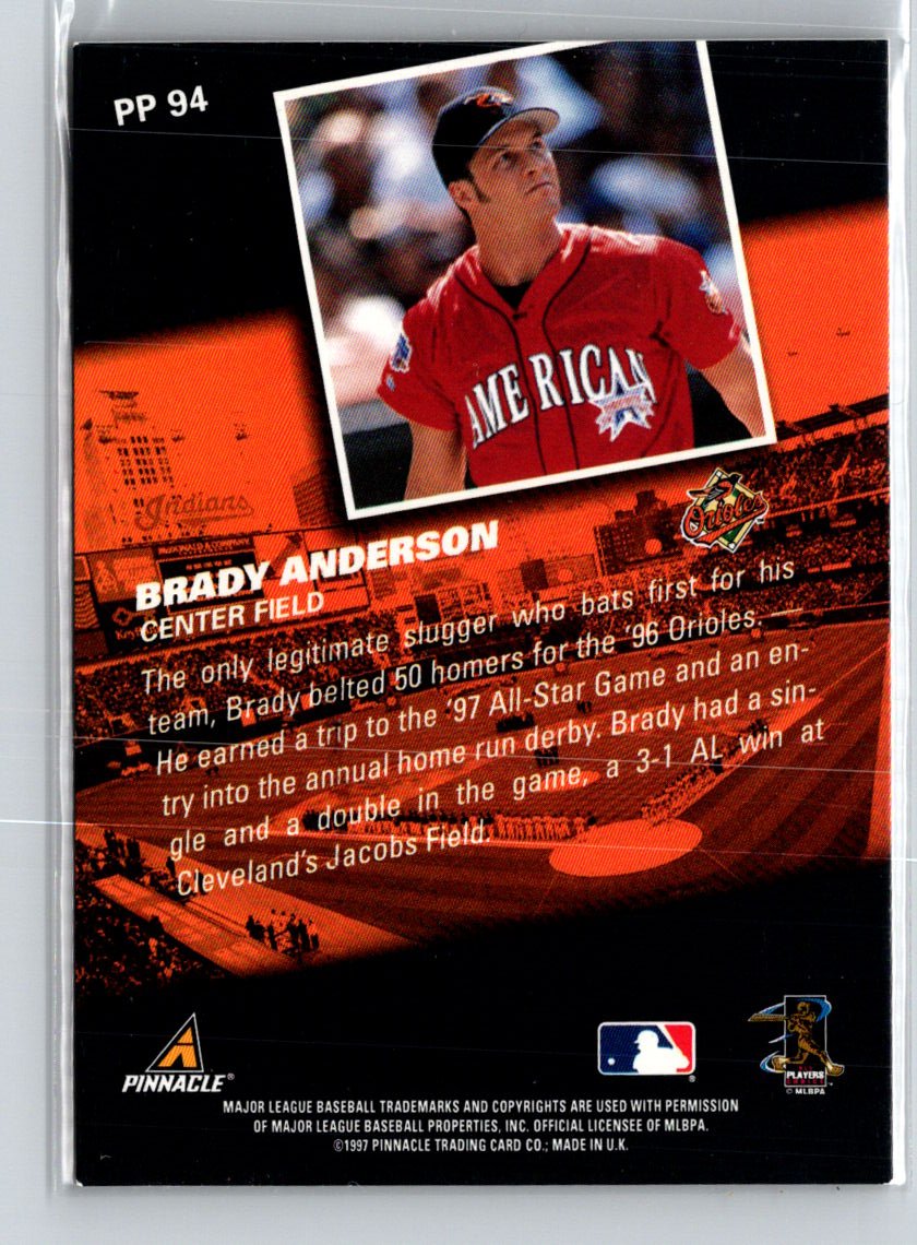 1998 Pinnacle #PP94 Brady Anderson Artist's Proofs F29