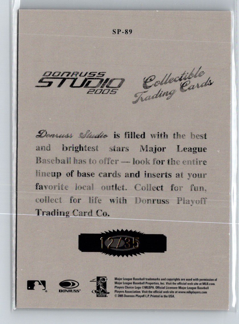2005 Donruss Studio #SP-89 Eric Gagne Portraits Certified Materials Red #/35 F29