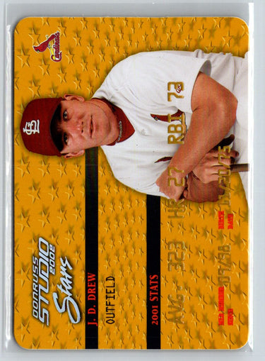 2002 Donruss Studio #SS-47 J.D. Drew Stars Gold #/250 F29