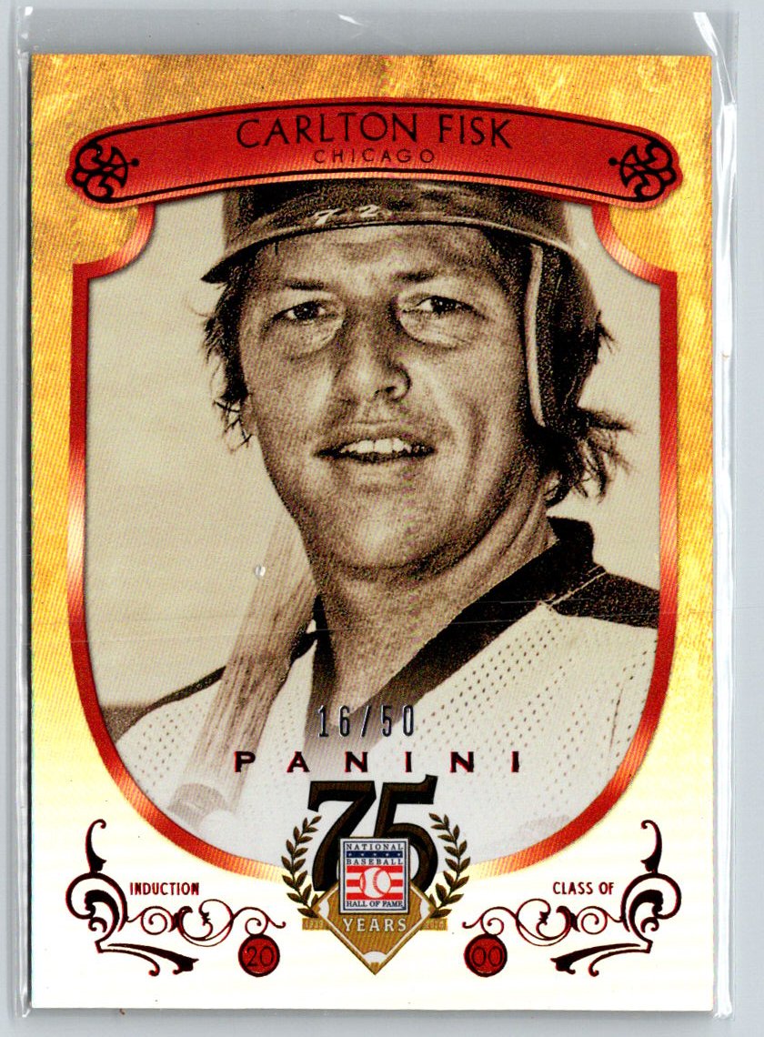 2014 Hall of Fame 75th Year Anniversary - Red Frame Red #84 Carlton Fisk /50 F30