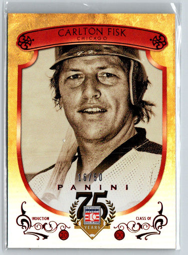 2014 Hall of Fame 75th Year Anniversary - Red Frame Red #84 Carlton Fisk /50 F30