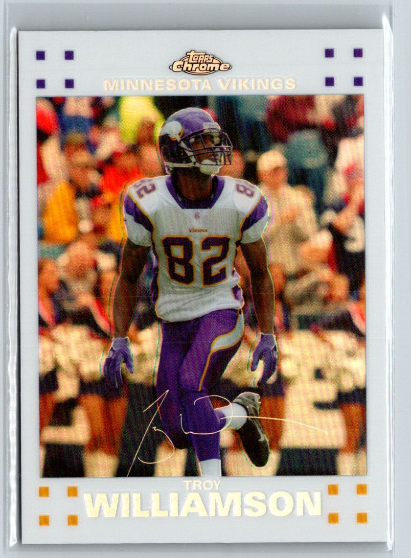 2007 Topps Chrome #TC81 Troy Williamson White Refractors #/869 F30