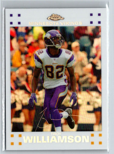 2007 Topps Chrome #TC81 Troy Williamson White Refractors #/869 F30
