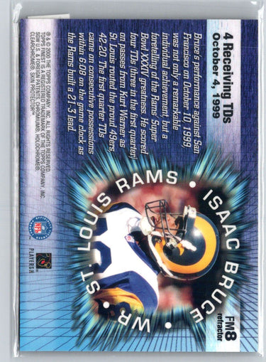2000 Finest #FM8 Isaac Bruce Finest Moments Refractors F30