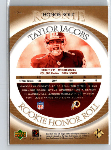 2003 Upper Deck Honor Roll #174 Taylor Jacobs Gold #/25 F30