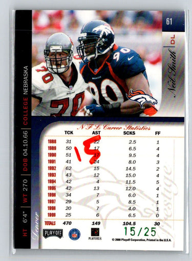 2000 Playoff Prestige #61 Neil Smith Spectrum Green #/25 F31
