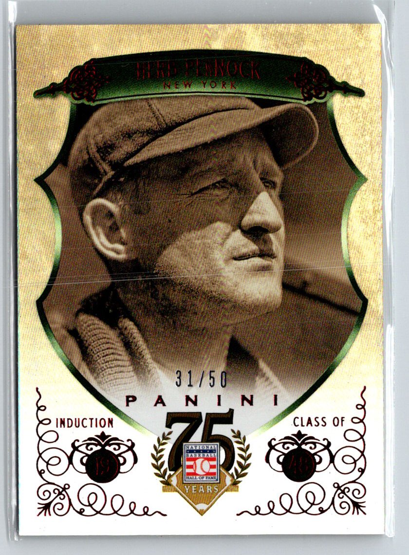 2014 Hall of Fame 75th Year Anniversary - Blue Frame Red Herb Pennock /50 F32