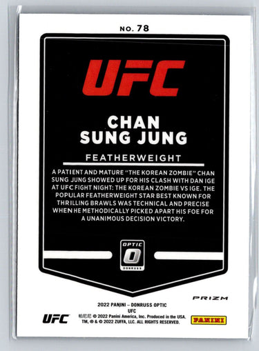 2022 Donruss Optic UFC #78 Chan Sung Jung Blue Velocity F32