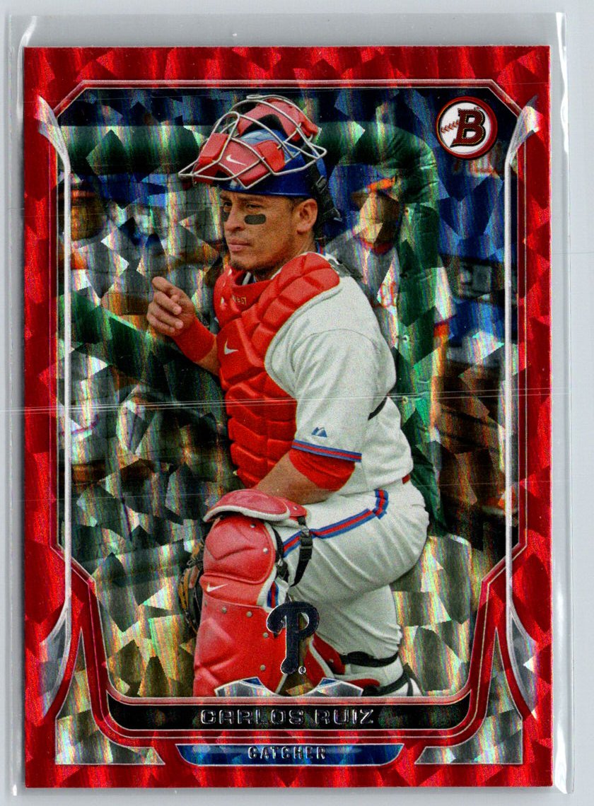 2014 Bowman #204 Carlos Ruiz Red Ice #/25 F33