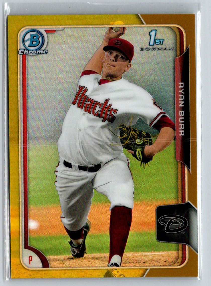 2015 Bowman Draft #60 Ryan Burr Chrome Gold Refractors #/50 F33