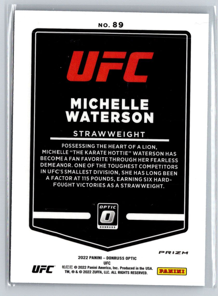 2022 Donruss Optic UFC #89 Michelle Waterson Blue Velocity F33