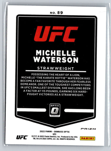 2022 Donruss Optic UFC #89 Michelle Waterson Blue Velocity F33