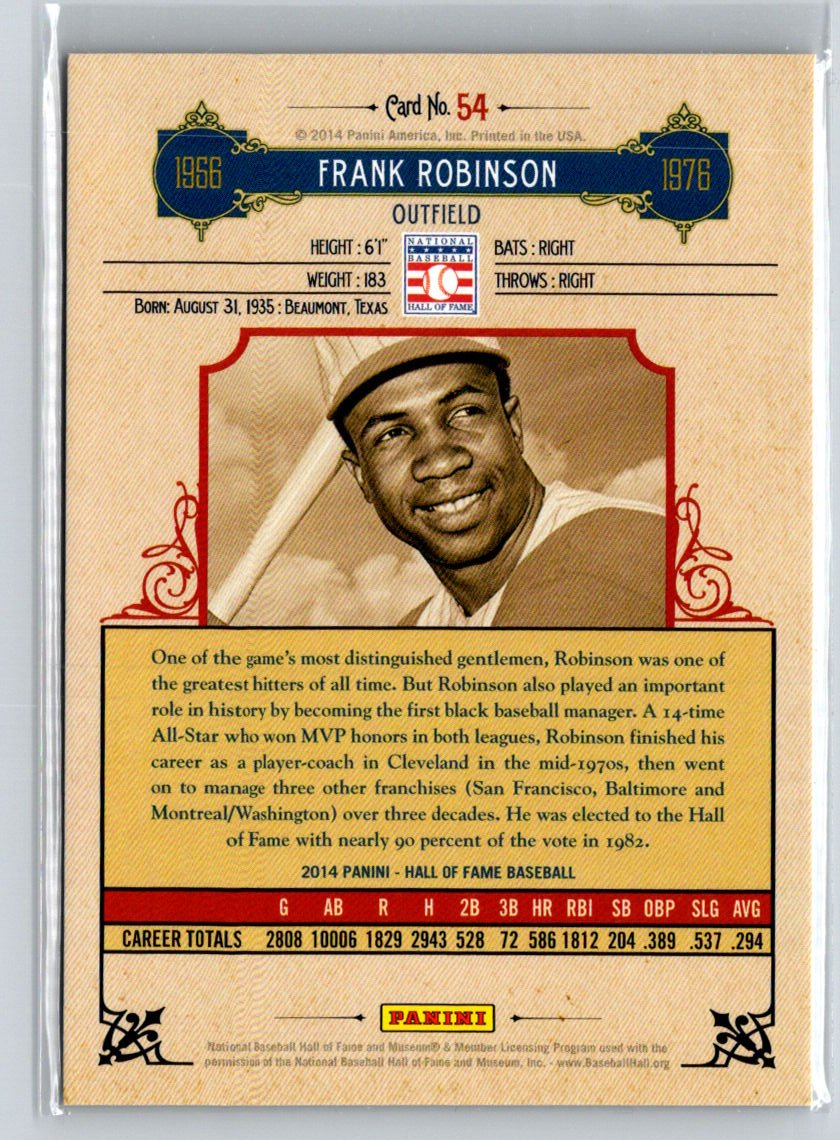 2014 Hall of Fame 75th Year Anniversary Red Frame Blue Frank Robinson /25 F33