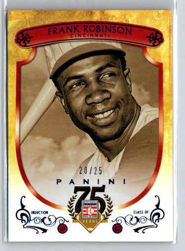 2014 Hall of Fame 75th Year Anniversary Red Frame Blue Frank Robinson /25 F33