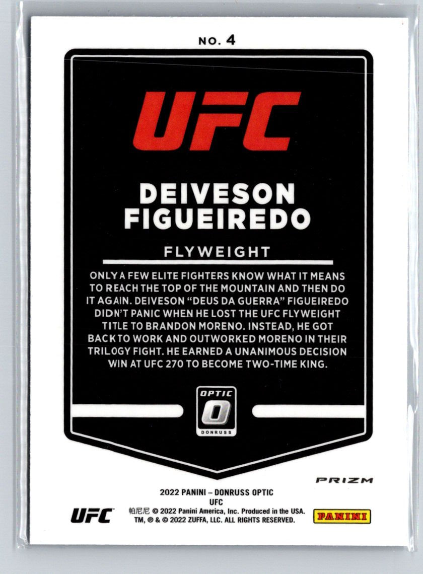 2022 Donruss Optic UFC #4 Deiveson Figueiredo Blue Velocity F33