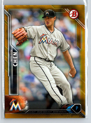 2016 Bowman #94 Wei-Yin Chen Gold #/50 F34