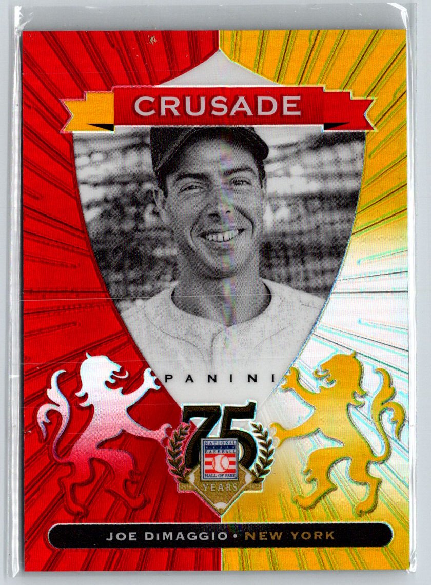 2014 Panini Hall of Fame 75th Year Anniversary Crusades Red Joe DiMaggio /75 F34