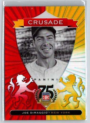 2014 Panini Hall of Fame 75th Year Anniversary Crusades Red Joe DiMaggio /75 F34