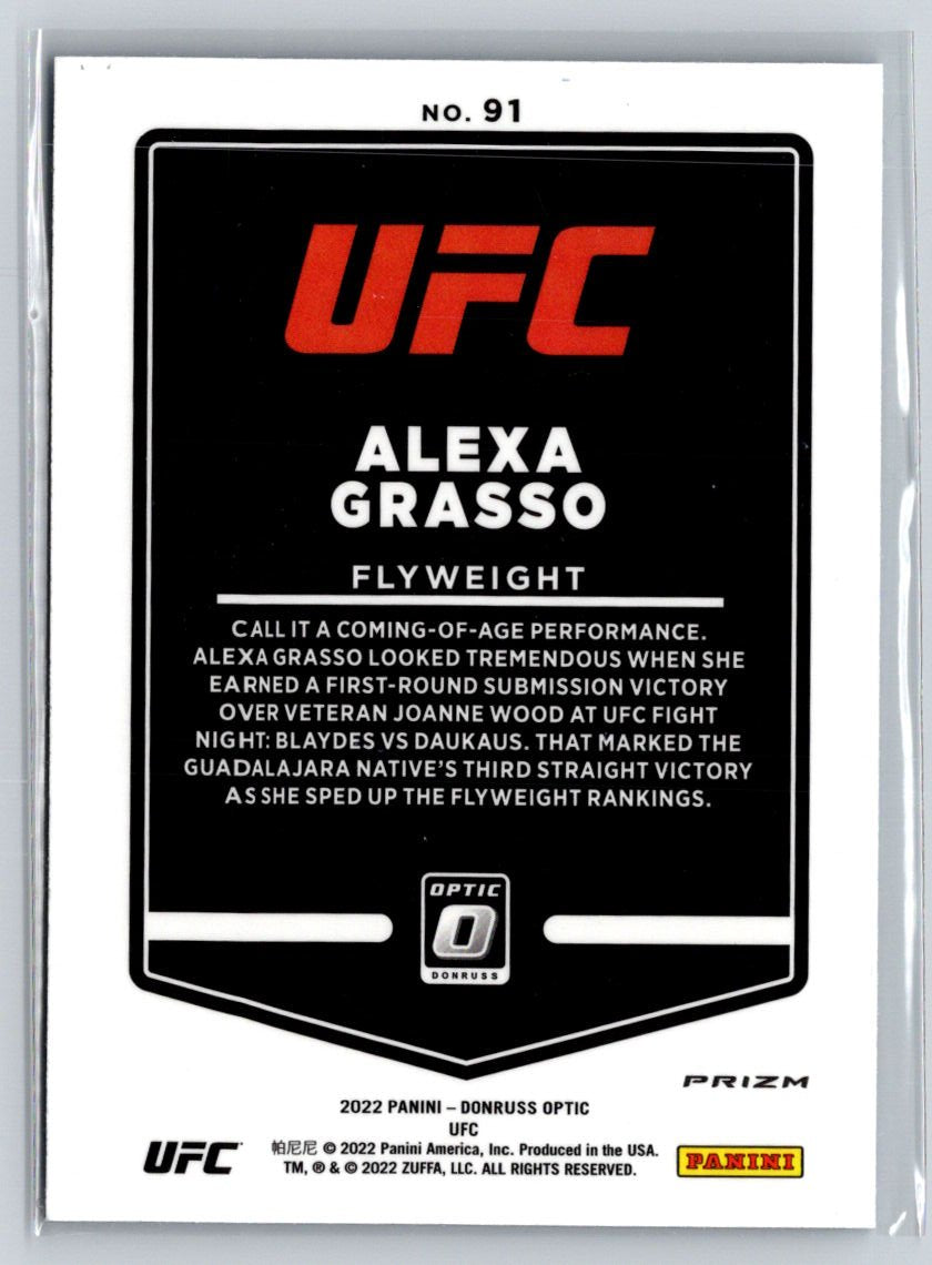 2022 Donruss Optic UFC #91 Alexa Grasso Blue Velocity F34