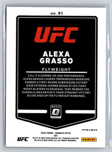 2022 Donruss Optic UFC #91 Alexa Grasso Blue Velocity F34