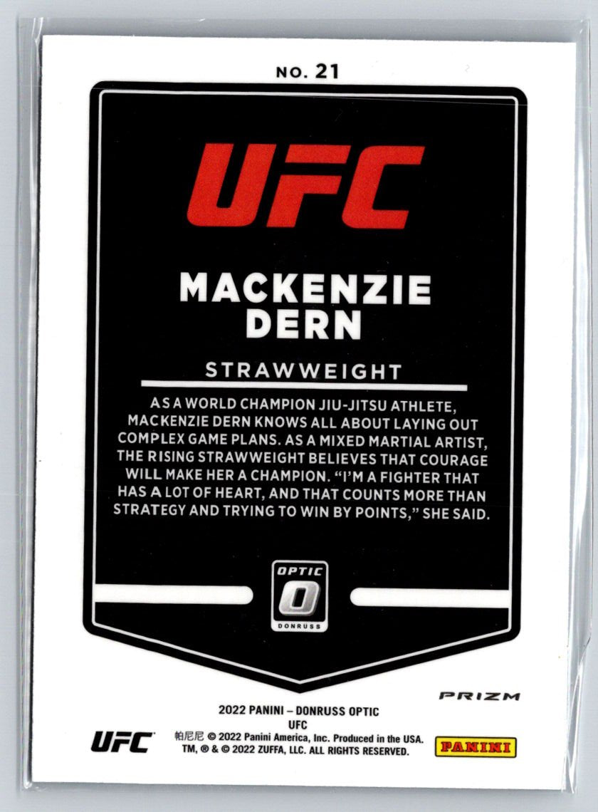 2022 Donruss Optic UFC #21 Mackenzie Dern Blue Velocity F34